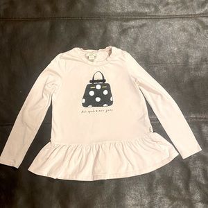 Kate Spade Long Sleeved Ruffle Girls top size 6x